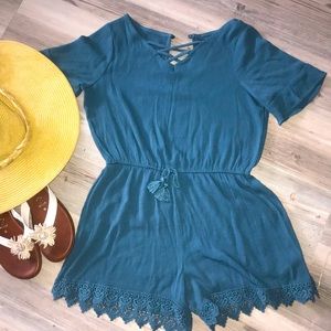 Teal Romper